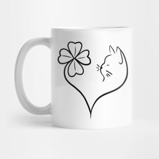 St Patrick's clover cat Mug